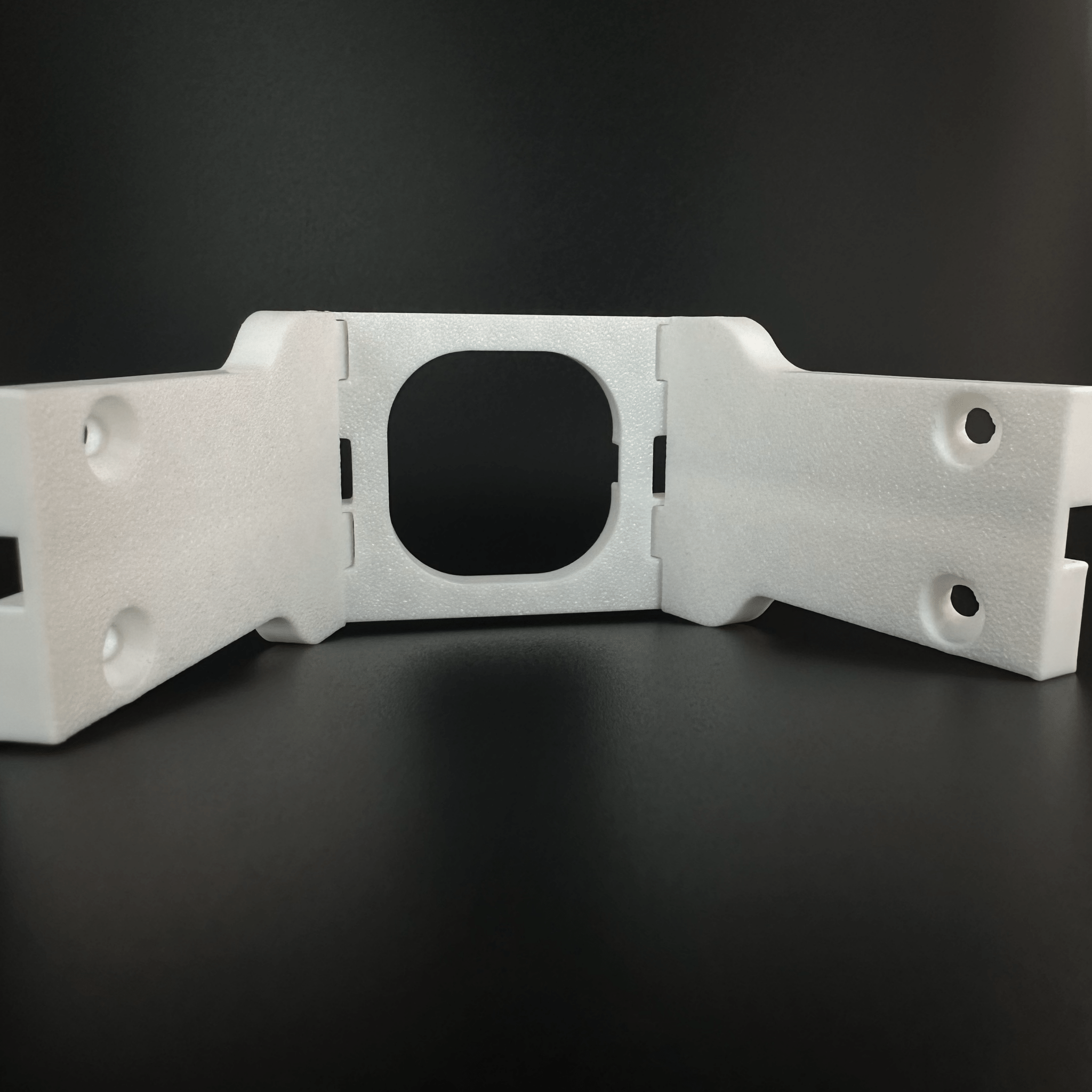 Peak Hinge: Slim Pro - Secured LEDs - P05PHSPW01PK - White - laying on side without light