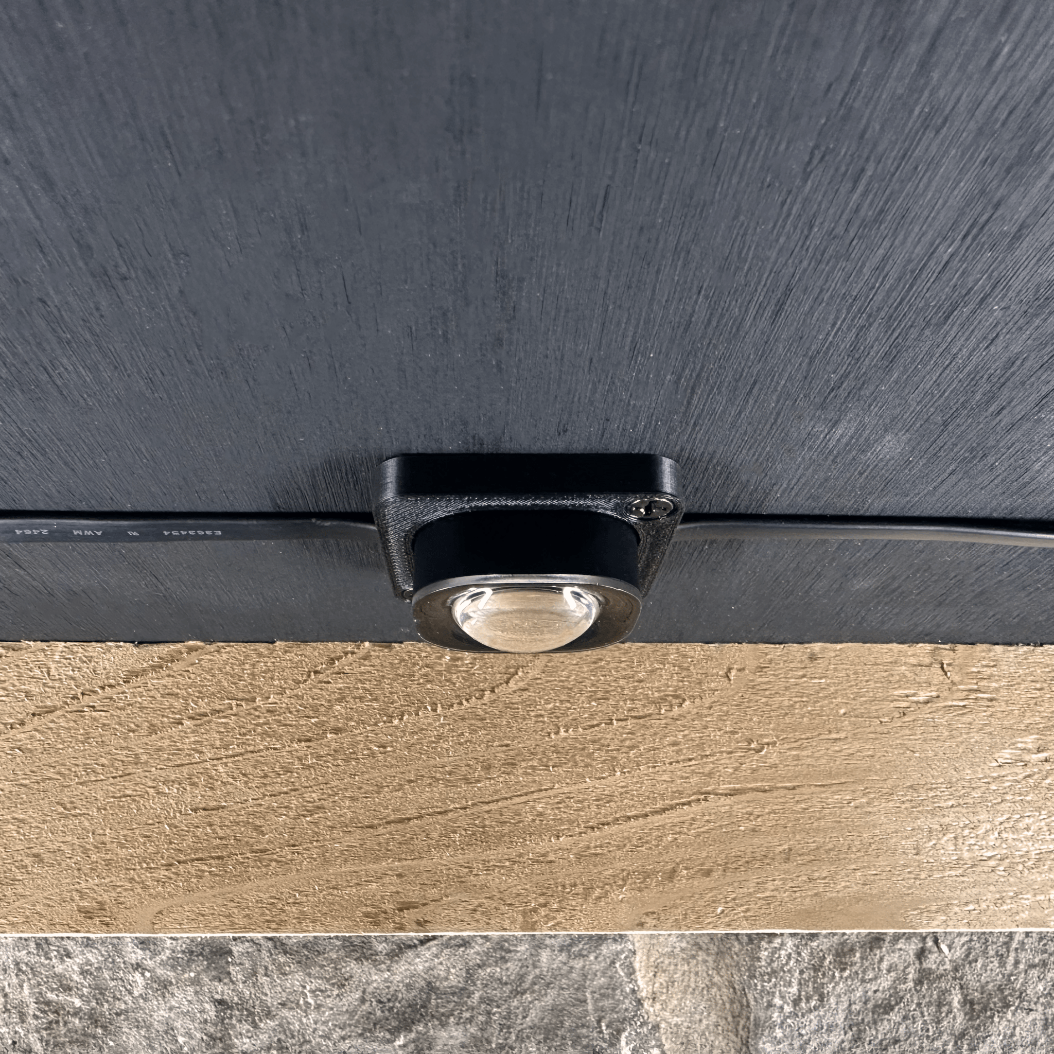 Slim Fit Pro - Secured LEDs - Black - 10 Brackets - 16.4 FT - mounted showing one light up close-2