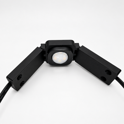 Black Pro Slim Peak Hinge with Govee Pro light installed, shown in front view.