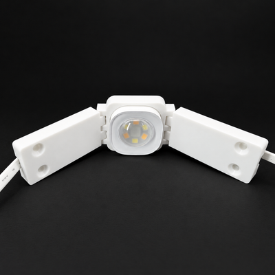 White Pro Slim Peak Hinge with Govee Pro light installed, shown in front view.